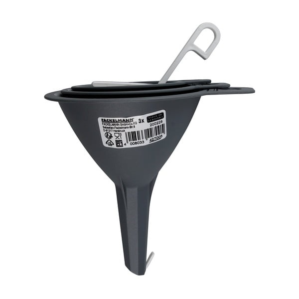 Sada 3 šedých trychtýřů Fackelmann Food & More-image-2