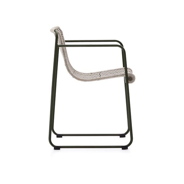 Šedozelená kovová zahradní židle Maurina – Kave Home-image-3