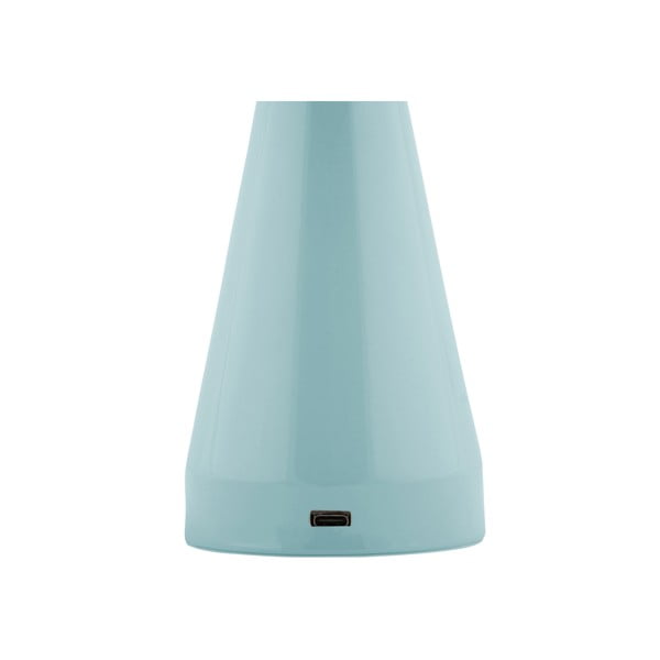 Světle modrá LED stmívatelná stolní lampa s kovovým stínidlem (výška 20,5 cm) Rachel – Leitmotiv-image-2