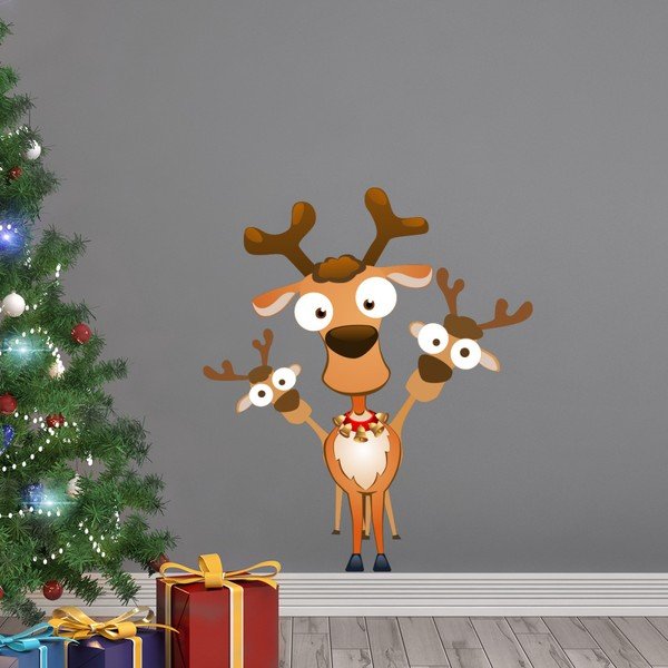 Vánoční samolepka Ambiance Christmas Reindeer-image-1
