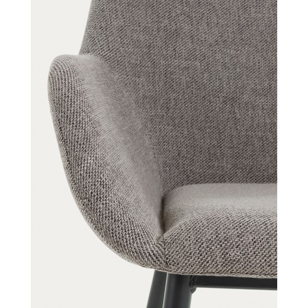 Šedé čalouněné jídelní křeslo Konna – Kave Home-image-4