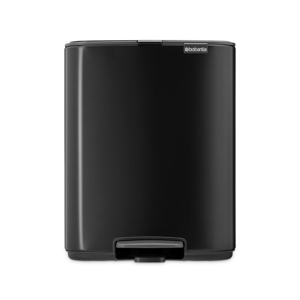 Matně černý nášlapný ocelový odpadkový koš 12 l Bo – Brabantia-image-4