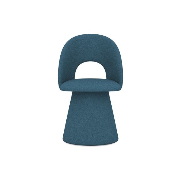 Modré čalouněné jídelní křeslo Kalo – Makamii-image-1