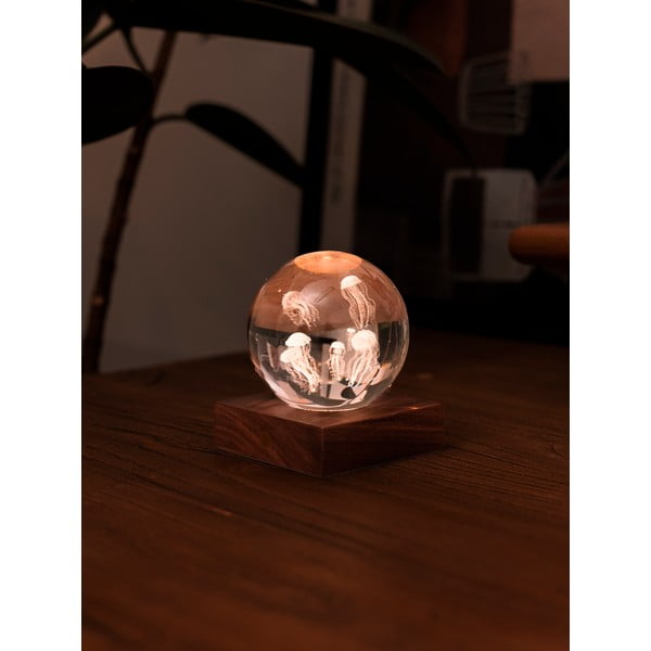 Tmavě hnědá světelná dekorace na USB Amber – Gingko-image-3