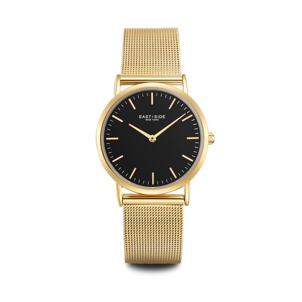 Dámské hodinky ve zlaté barvě s černým ciferníkem Eastside East Village