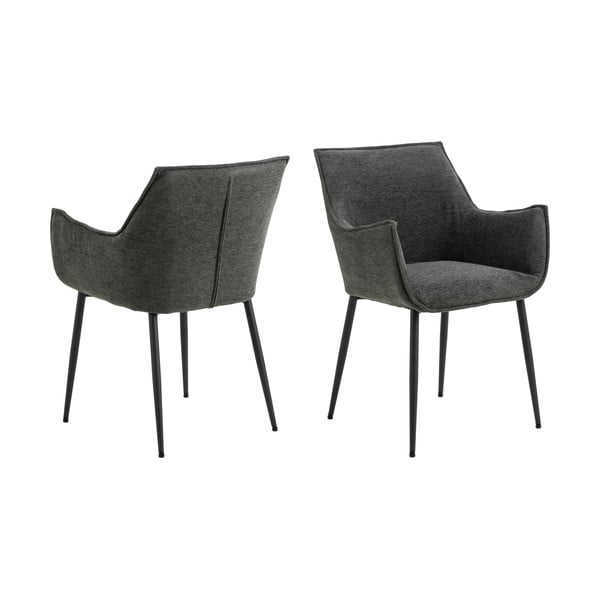 Tmavě šedé čalouněné jídelní křeslo Bonita – Actona-image-3