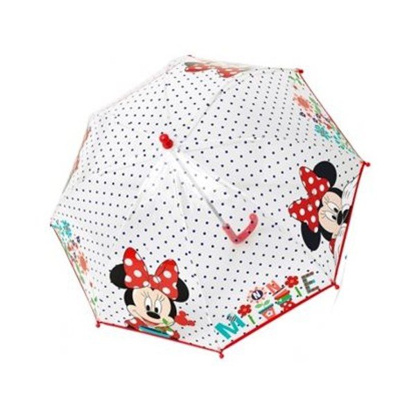 Dětský transparentní holový deštník Minnie, ⌀ 67 cm