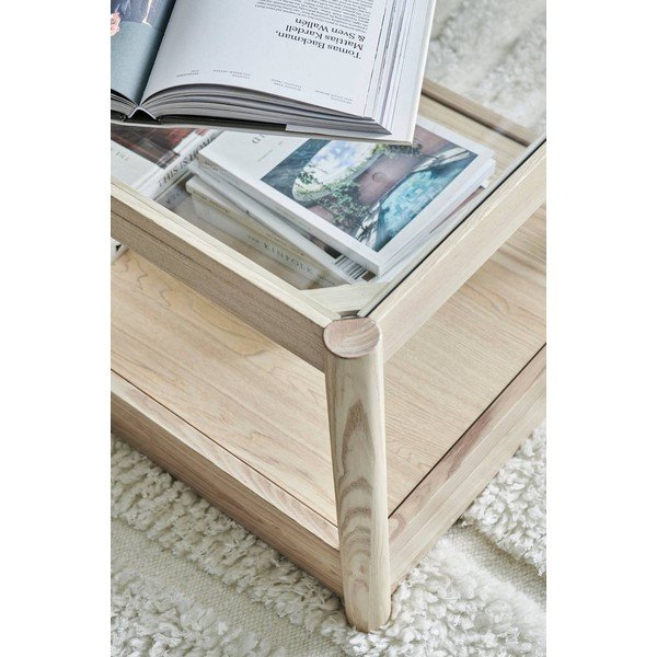 Konferenční stolek se skleněnou deskou v přírodní barvě 60x120 cm Class – Ellos Home-image-2