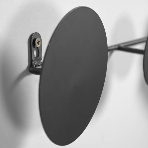 Černý kovový nástěnný věšák Kave Home Vianela, 41 x 10 cm-image-1