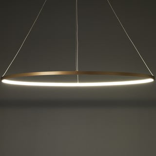 Závěsné svítidlo ve zlaté barvě Tomasucci Oval Ring, výška 92 cm