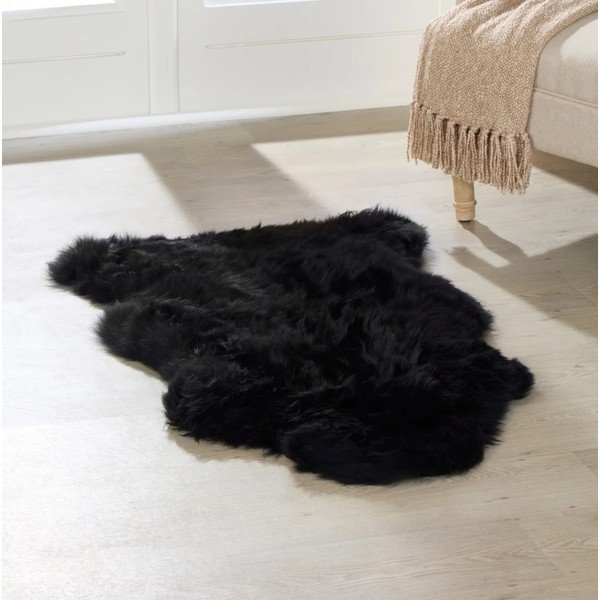 Černá ovčí kožešina Native Natural Sheep, 60 x 120 cm-image-1