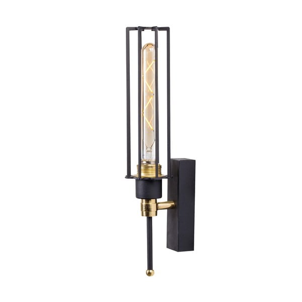 Nástěnné svítidlo v černé a zlaté barvě ø 8 cm Fellini – Opviq lights
