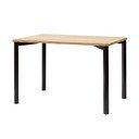 Černý jídelní stůl se zaoblenými nohami Ragaba TRIVENTI, 120 x 80 cm