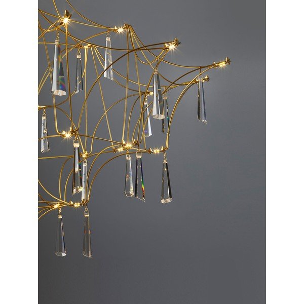 Kovové LED závěsné svítidlo ve zlaté barvě ø 80 cm Goro – Nova Luce-image-1