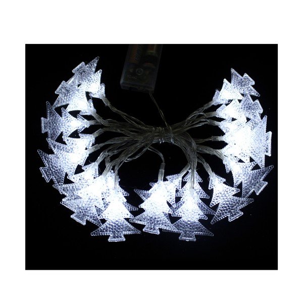 Bílý světelný LED řetěz Unimasa Pino, 20 světýlek