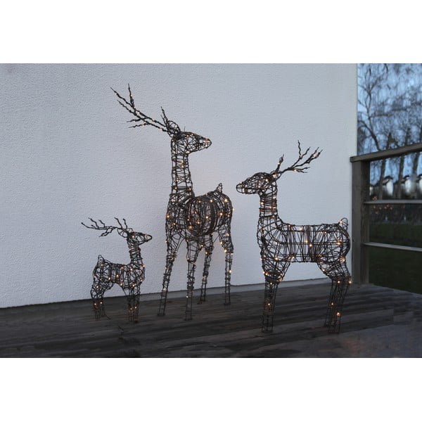 Hnědá stojací vánoční světelná dekorace na baterky Vixen – Star Trading-image-2