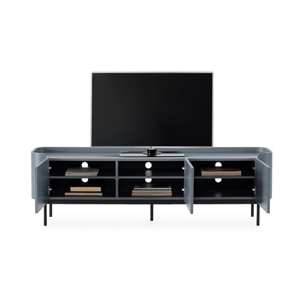 Šedomodrý TV stolek 180x55x40 cm Willa – MOME-image-2