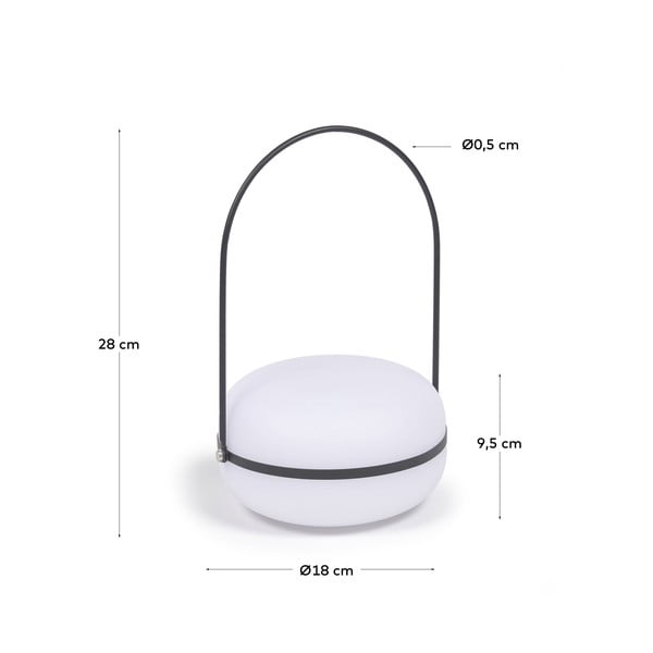 Venkovní lampa s černým držákem Kave Home Tea-image-3