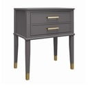 Tmavě šedý noční stolek Westerleigh – CosmoLiving by Cosmopolitan