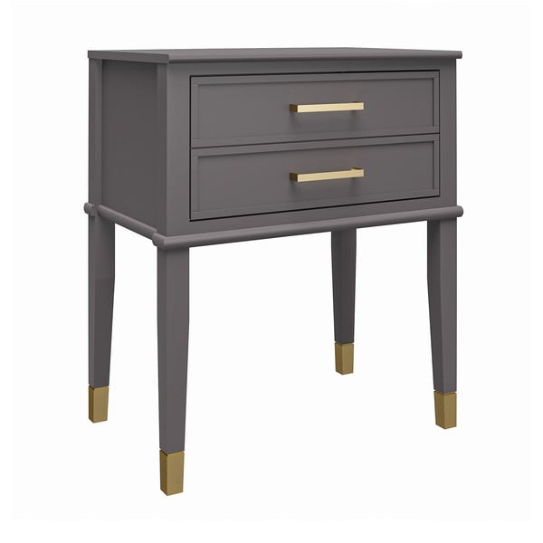 Tmavě šedý noční stolek Westerleigh – CosmoLiving by Cosmopolitan