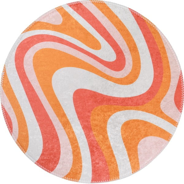 Oranžový pratelný kulatý koberec ø 100 cm Colors of Joy – Vitaus