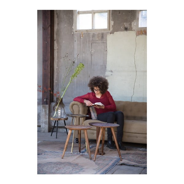 Mosazný odkládací stolek Dutchbone Eliot, ⌀ 37 cm-image-2