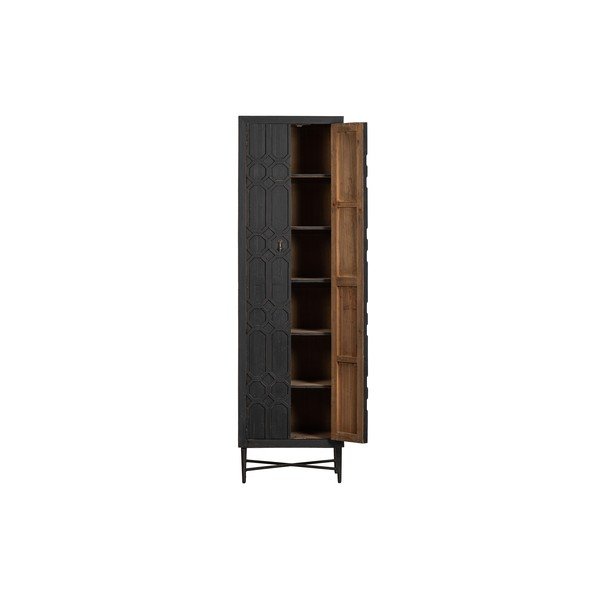 Černá šatní skříň z recyklovaného dřeva 60x210x40 cm Bequest – WOOOD-image-4