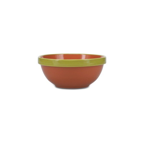 Zelená/oranžová miska z kameniny 710 ml Duo – ONA-image-2