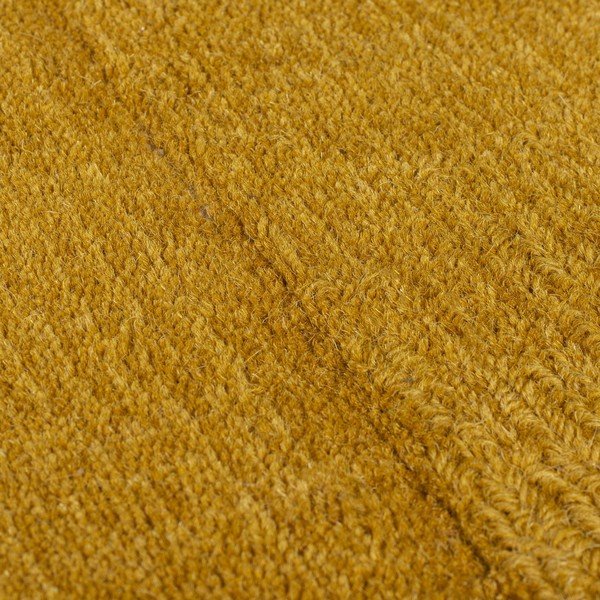 Okrově žlutý ručně tkaný vlněný koberec 120x170 cm Demi Check Ombre – Flair Rugs-image-3