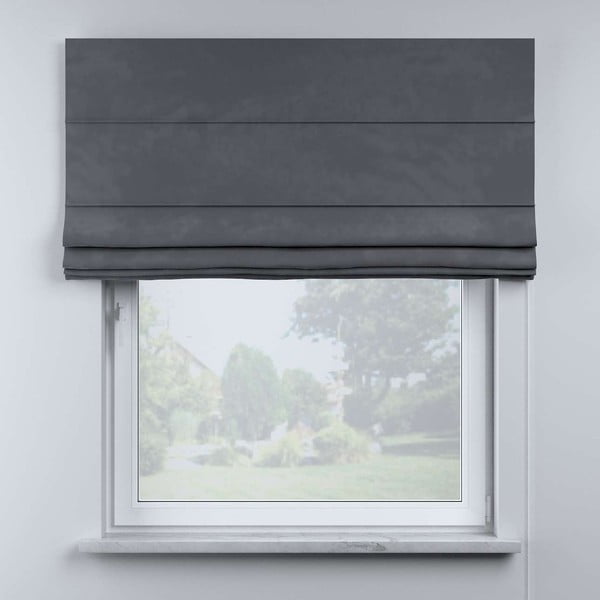 Šedá římská roleta 170x100 cm Posh Velvet - Yellow Tipi-image-1