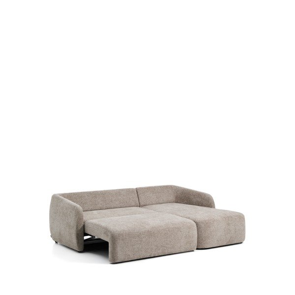 Taupe žinylková rozkládací rohová pohovka (pravý roh/s lenoškou) Laira – Kave Home-image-3