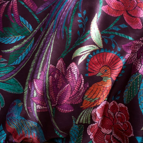 Fialové sametové povlečení na jednolůžko 135x200 cm Bridgerton Kate Floral – Catherine Lansfield-image-4