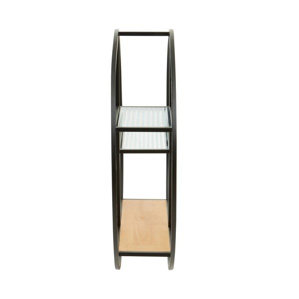 Černá/v přírodní barvě patrová kovová police 61 cm Mataram – Premier Housewares-image-2