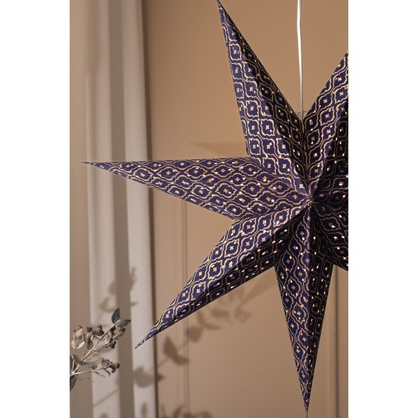 Tmavě modrá závěsná vánoční světelná dekorace Baroque – Markslöjd-image-2