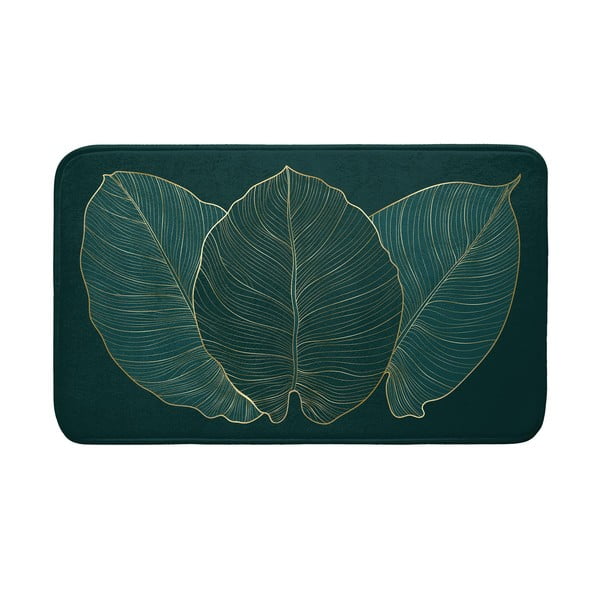 Tmavě zelená koupelnová předložka 45x75 cm Jade – douceur d'intérieur