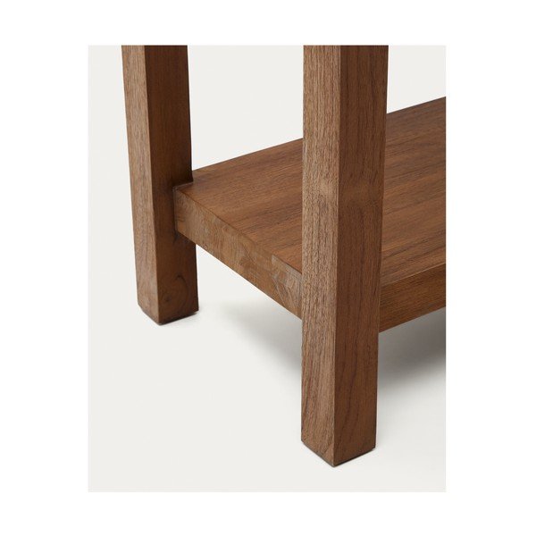 Konzolový stolek z teakového dřeva v přírodní barvě 35x140 cm Sashi – Kave Home-image-4