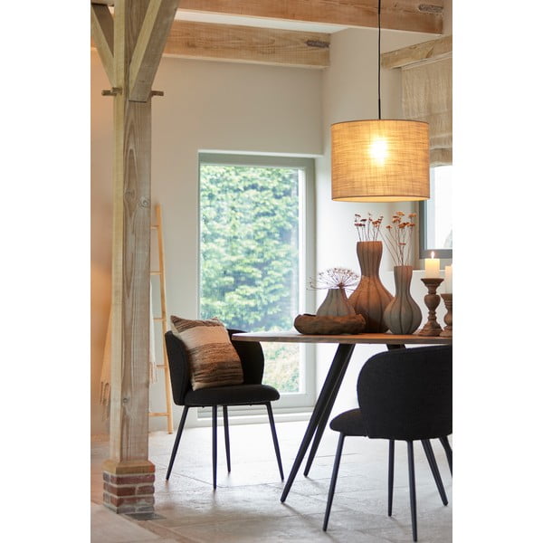 Černé čalouněné jídelní křeslo Elyna – Light & Living-image-3