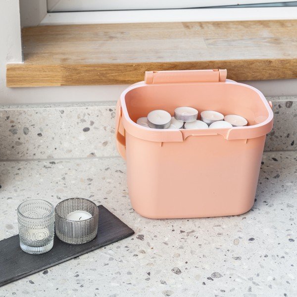 Růžový úložný box Addis Caddy, 4,5 l-image-1