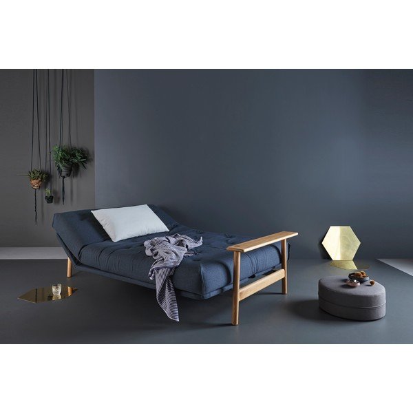 Tmavě modrá rozkládací pohovka Innovation Balder Elegant Mixed Dance Blue, 97 x 230 cm-image-1