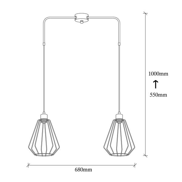Černé kovové závěsné svítidlo Opviq lights Straton-image-3