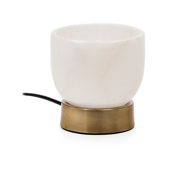 Krémová/v mosazné barvě stolní lampa (výška 17 cm) Shenli – Kave Home-image-4