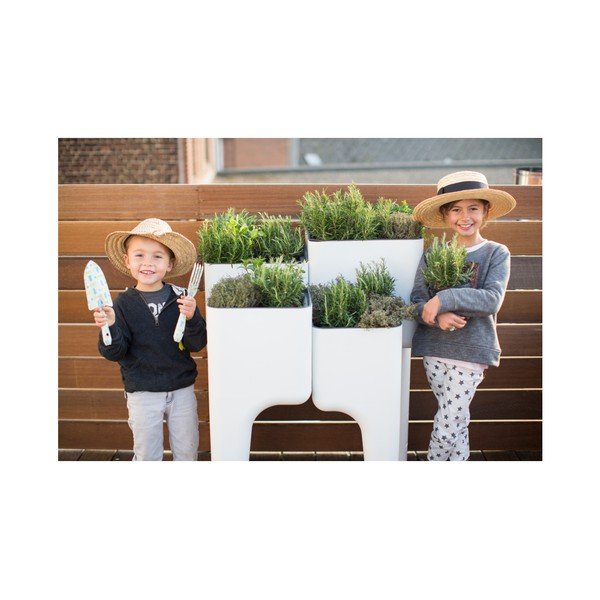 Designový květináč KIGA Small 88x34 cm, bílý-image-4