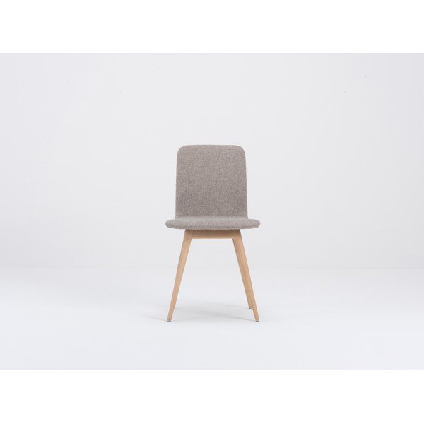 Béžová jídelní židle s podnožím z dubového dřeva Gazzda Ena-image-4