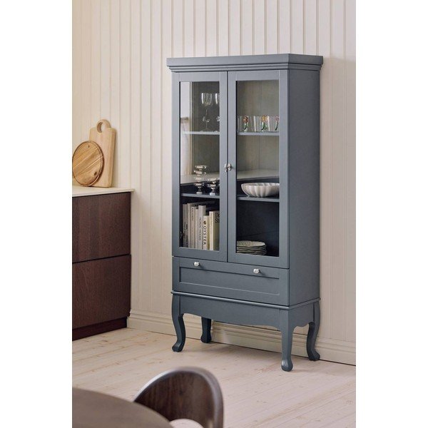 Šedá závěsná vitrína z MDF 85x170,5x35 cm Prato – Ellos Home-image-3