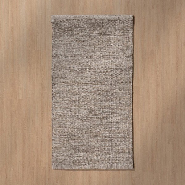 Hnědý oboustranný koberec s příměsí vlny 80x150 cm – Ixia-image-1