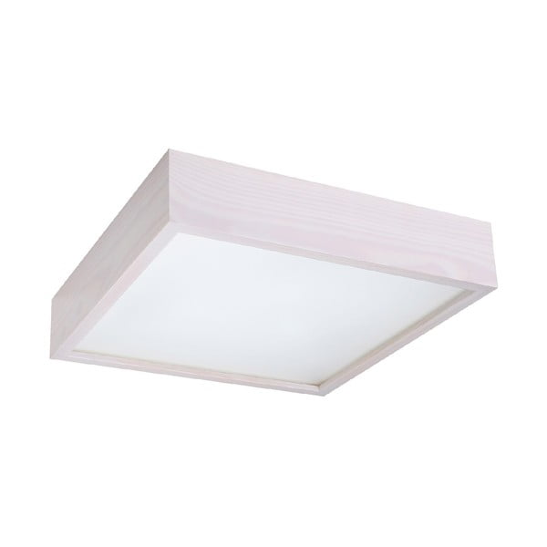 Bílé stropní svítidlo se skleněným stínidlem 38.5x38.5 cm Busha – Nice Lamps