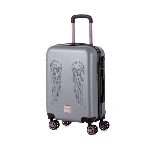 Šedý cestovní kufr Berenice Wingy, 44 l