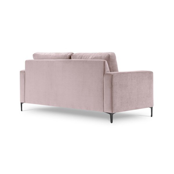 Růžová sametová pohovka Kooko Home Harmony, 158 cm-image-3