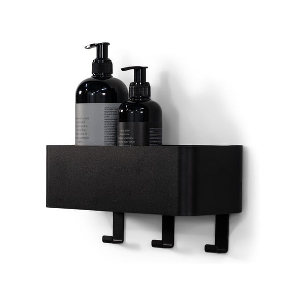 Černá nástěnná ocelová koupelnová polička Multi – Spinder Design-image-2