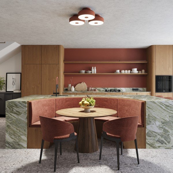 Oranžové stropní svítidlo ø 30 cm Blacko – Sollux-image-2